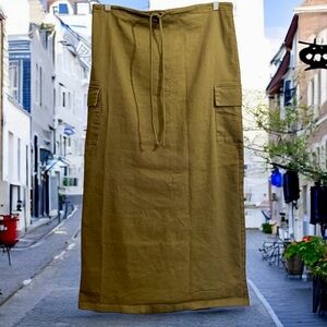 Princess Polly Green Cargo Pockets Maxi Skirt size 10